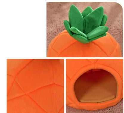 Pineapple fruit pet bed