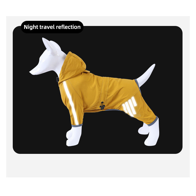 Pet Raincoat Four-legged Raincoat For Dogs Small Dog Outing Clothes Waterproof Clothing Pet Clothing