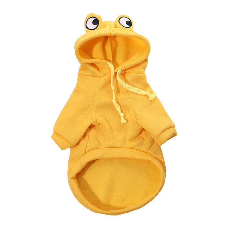 Soft Warm Cat & Dog Clothes Halloween Cosplay Frog Costume Kitten Creative Sweatshirts Pet Autumn Hoodies