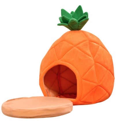 Pineapple fruit pet bed