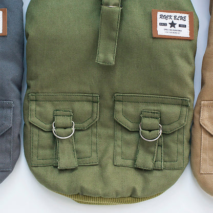 Fur Hood Military Dog Coat