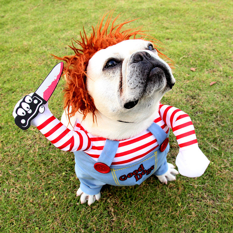 Halloween Pet Costume Pet Dog Funny Clothes Adjustable Dog Cosplay Costume Scary Costume Party