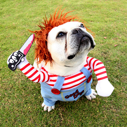Halloween Pet Costume Pet Dog Funny Clothes Adjustable Dog Cosplay Costume Scary Costume Party