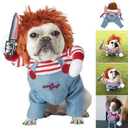 Halloween Pet Costume Pet Dog Funny Clothes Adjustable Dog Cosplay Costume Scary Costume Party