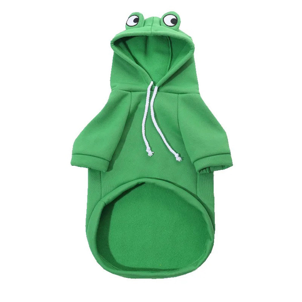 Soft Warm Cat & Dog Clothes Halloween Cosplay Frog Costume Kitten Creative Sweatshirts Pet Autumn Hoodies